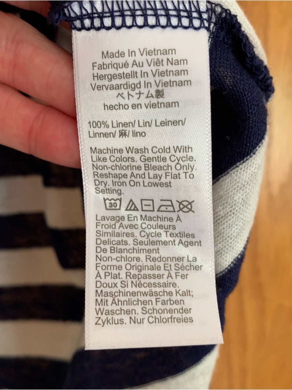 JCrew striped linen t-shirt-L - Picture 6 of 9
